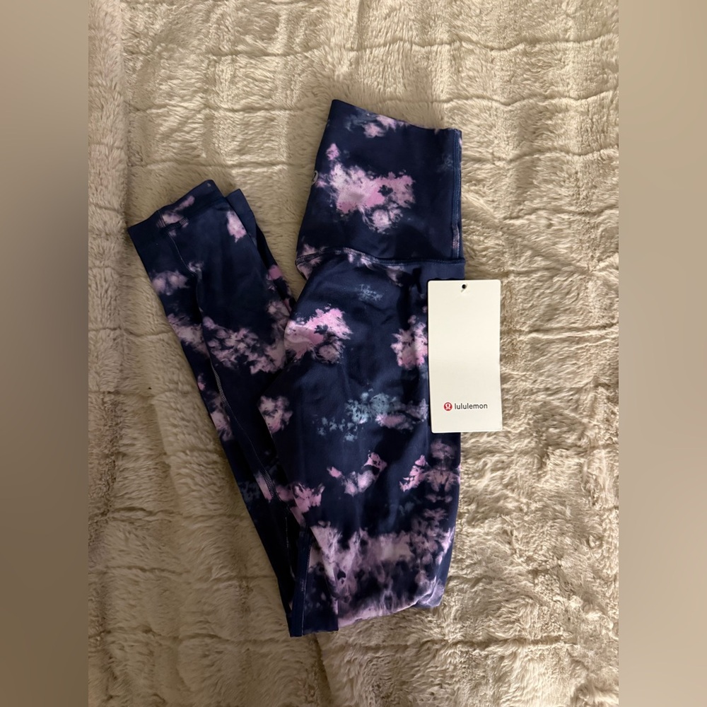Lululemon Athletica Navy and Purple Align Leggings